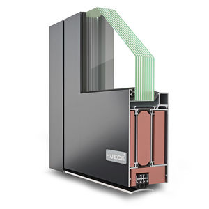 profilé pour porte en aluminium / à isolation thermique / coupe-feu