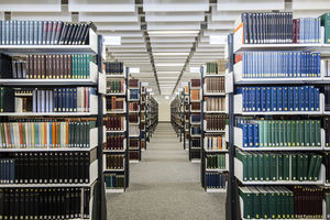 étagère contemporaine / en métal / pour bibliothèque / professionnelle