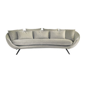 canapé contemporain / en tissu / 2 places / marron