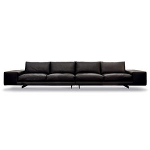 canapé modulable / contemporain / en cuir / en tissu