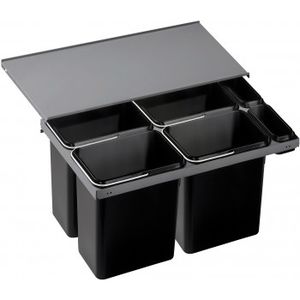 poubelle de cuisine / encastrable / en acier / contemporaine