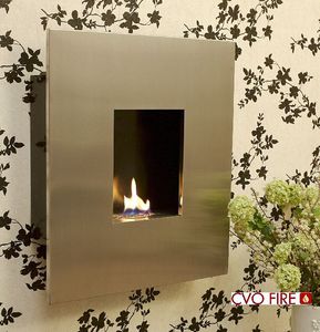 cheminée à gaz / contemporaine / fermée / murale