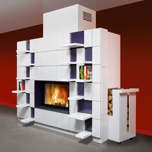 poêle à gaz / contemporain / en métal