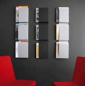 présentoir mural / pour brochures / en acier