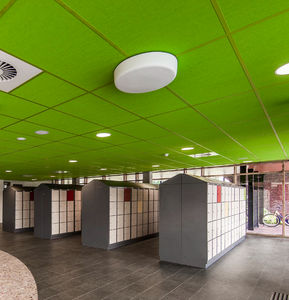 faux-plafond en laine de roche / en dalles / en îlot / acoustique