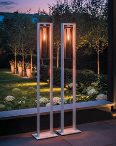 lampe sur pied / contemporaine / en aluminium / en verre