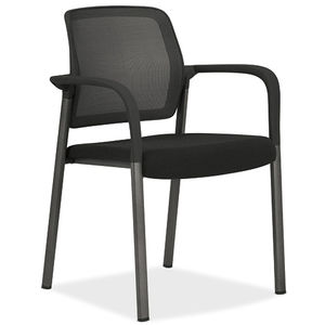 chaise visiteur contemporaine / avec accoudoirs / tapissée / empilable