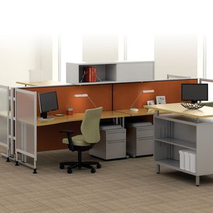 caisson de bureau stratifié / avec porte battante / modulaire / à clé
