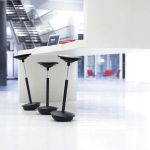 tabouret de bar contemporain / en cuir / en acier / en textile