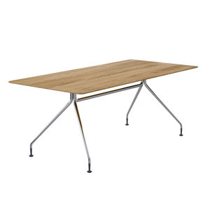 table de réunion contemporaine / en bois / en métal / en MDF stratifié
