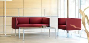 canapé modulable / contemporain / en cuir / en aluminium