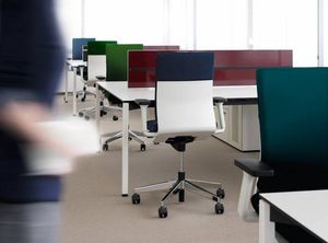 chaise de bureau contemporaine / en tissu / en plastique / en acier