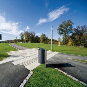 poubelle publique / en acier galvanisé / contemporaine