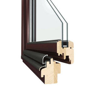fenêtre battante / en bois / à double vitrage / à coupure thermique
