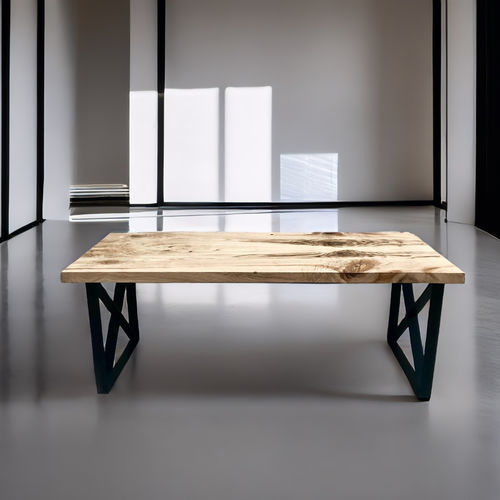 Table à manger contemporaine BUDAPEST ARRELART en bois massif