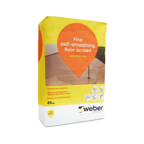 Mortier de ragréage WEBERFLOOR LEVEL Weber autolissant pour