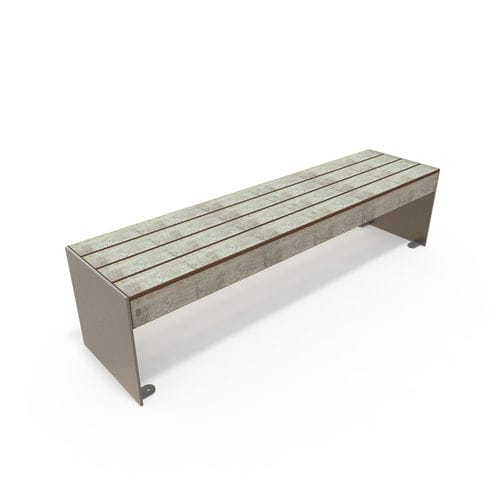 Banc public contemporain MU BQC 04 1800 29 QUALI Cité en acier