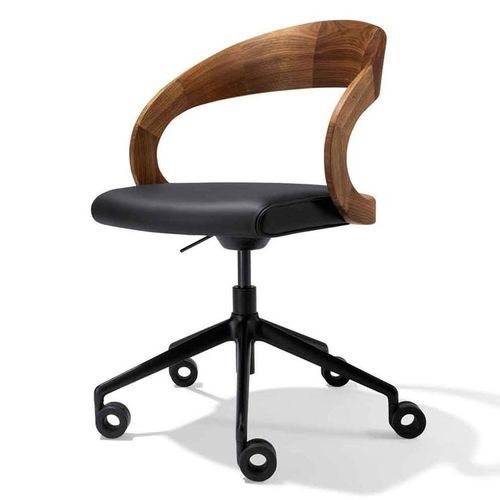 Chaise De Bureau Contemporaine Girado Team En Tissu En Cuir