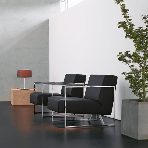 Fauteuil Contemporain SEN Walter Knoll En Cuir En Acier Luge