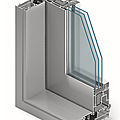 baie vitrée à triple vitrage / coulissante / en aluminium - MB-77HS