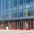 porte pour bâtiment tertiaire / en aluminium / vitrée / d'entrée - 350/500 IR