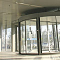 porte pour bâtiment tertiaire / à tambour / automatique / haute capacité - DUOTOUR