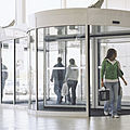 porte pour bâtiment tertiaire / à tambour / automatique / haute capacité - TWINTOUR