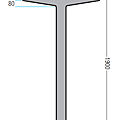 poutre en béton / précontrainte / en T - T-55