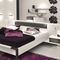 Lit double contemporain avec tables de chevet int�gr�es FJORA h�lsta