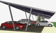 abri de voiture &agrave; usage professionnel (avec panneaux photovolta&iuml;ques int&eacute;gr&eacute;s)