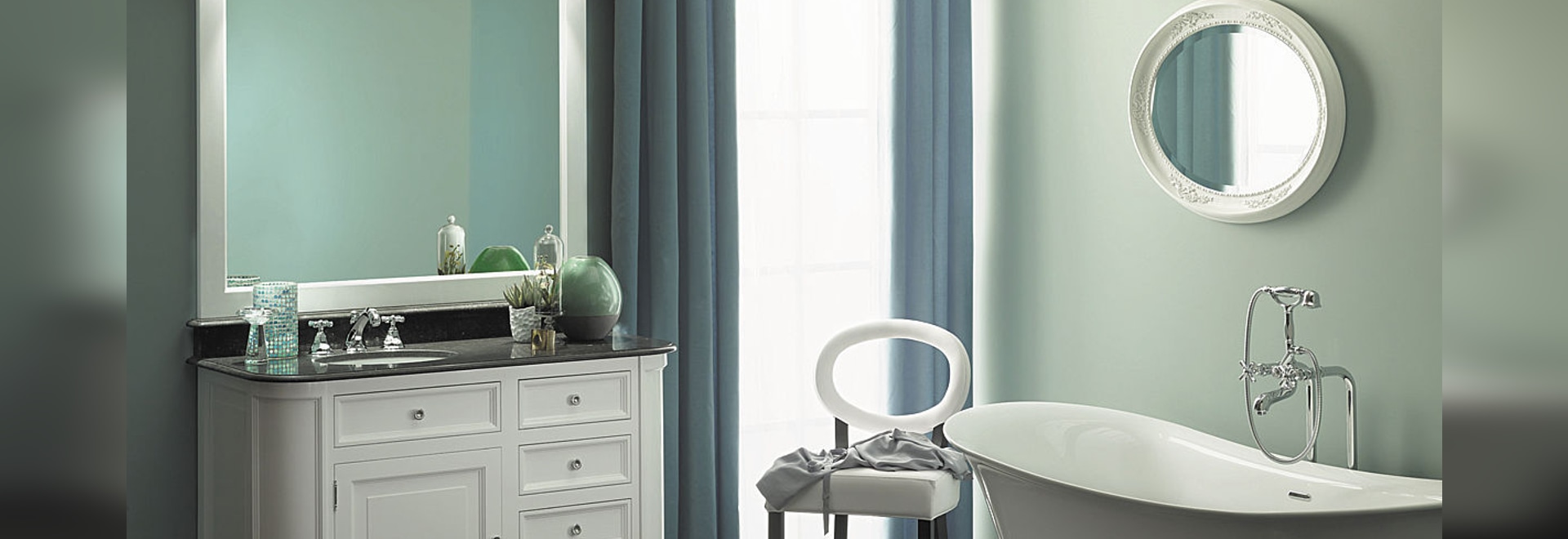 Meuble de salle de bains rétro elysée aqua prestige
