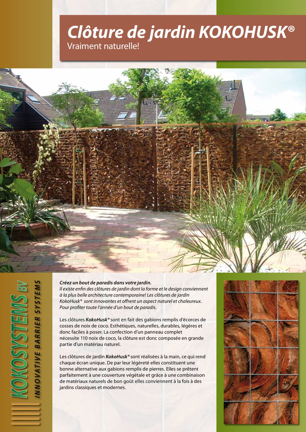 Cloture-de-jardin KOKOHUSK - Kokosystems BV - Catalogue PDF ... Cloture-de-jardin KOKOHUSK - Kokosystems BV - Catalogue PDF ...
