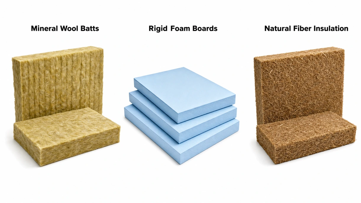 Vue technique macro d'un panneau isolant acoustique multicouche haute densité montrant la structure fibreuse centrale et le parement de protection.
