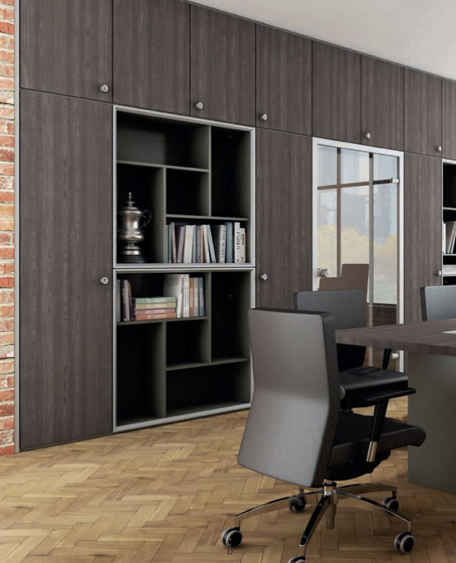 Mur de rangement pour bureau K1K2 NEWFORM Ufficio en bois