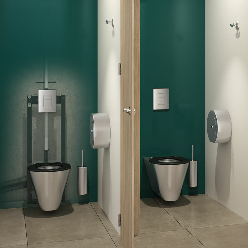 Kit De Fixation Universel Pour Toilettes Suspendues - Vis Et Charnières En Acier Inoxydable, Blanc/noir