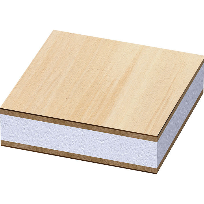 Panneau sandwich pour mur / face en panneau de fibre de bois / âme en polystyrène LIGHT PX Panneau sandwich pour mur / face en panneau de fibre de bois / âme en polystyrène LIGHT PX