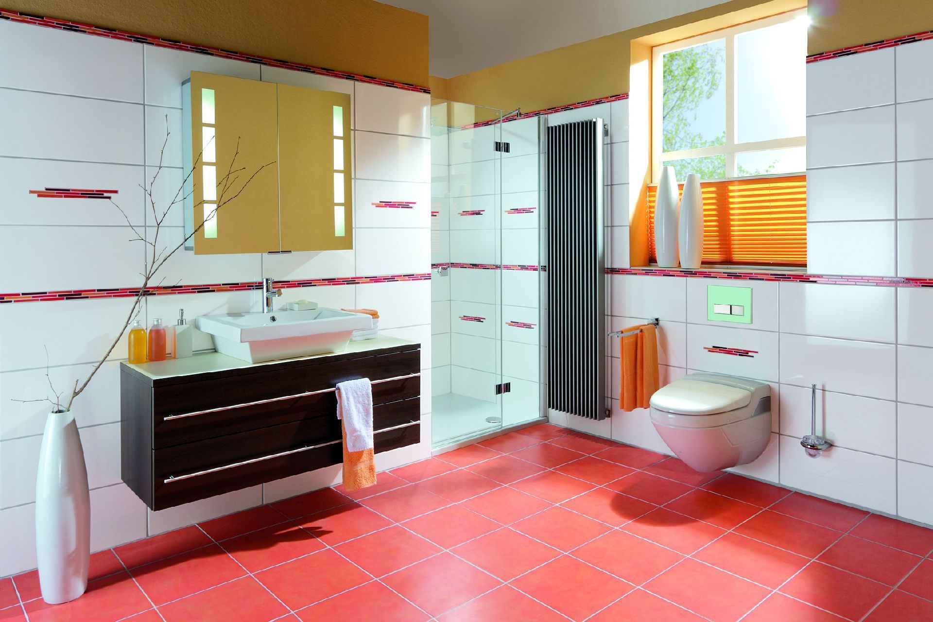 Carrelage d'intérieur / de salle de bain / mural / en grès