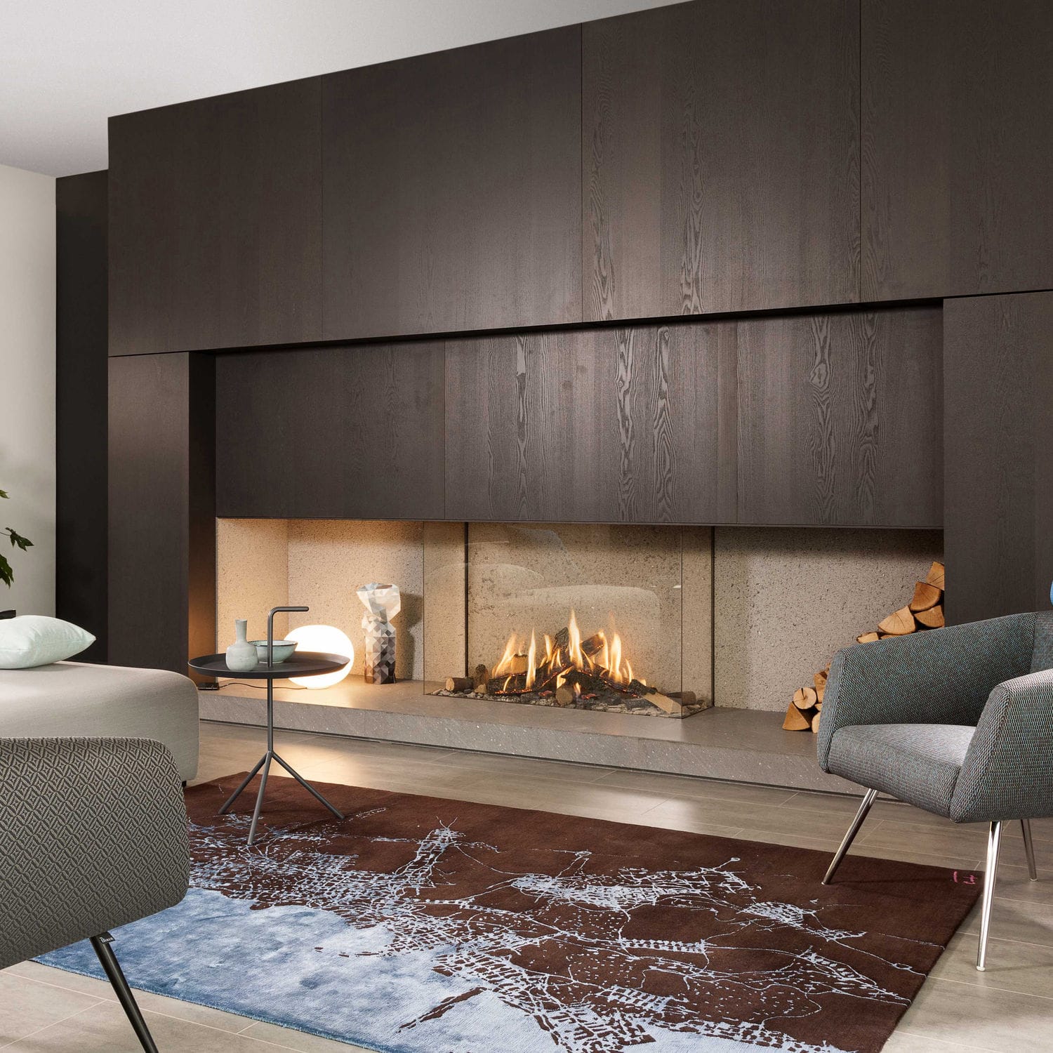 Cheminée à gaz naturel GP115/75S Attika Feuer AG adossée / contemporaine / à foyer fermé