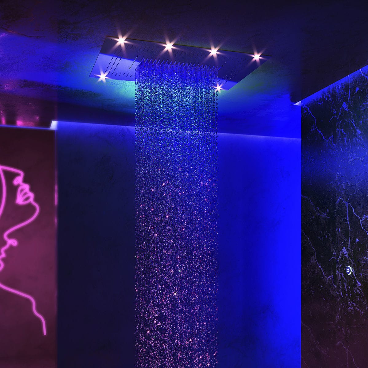 Pommeau De Douche Encastrable Au Plafond ONE SPA TOP Aquademy 