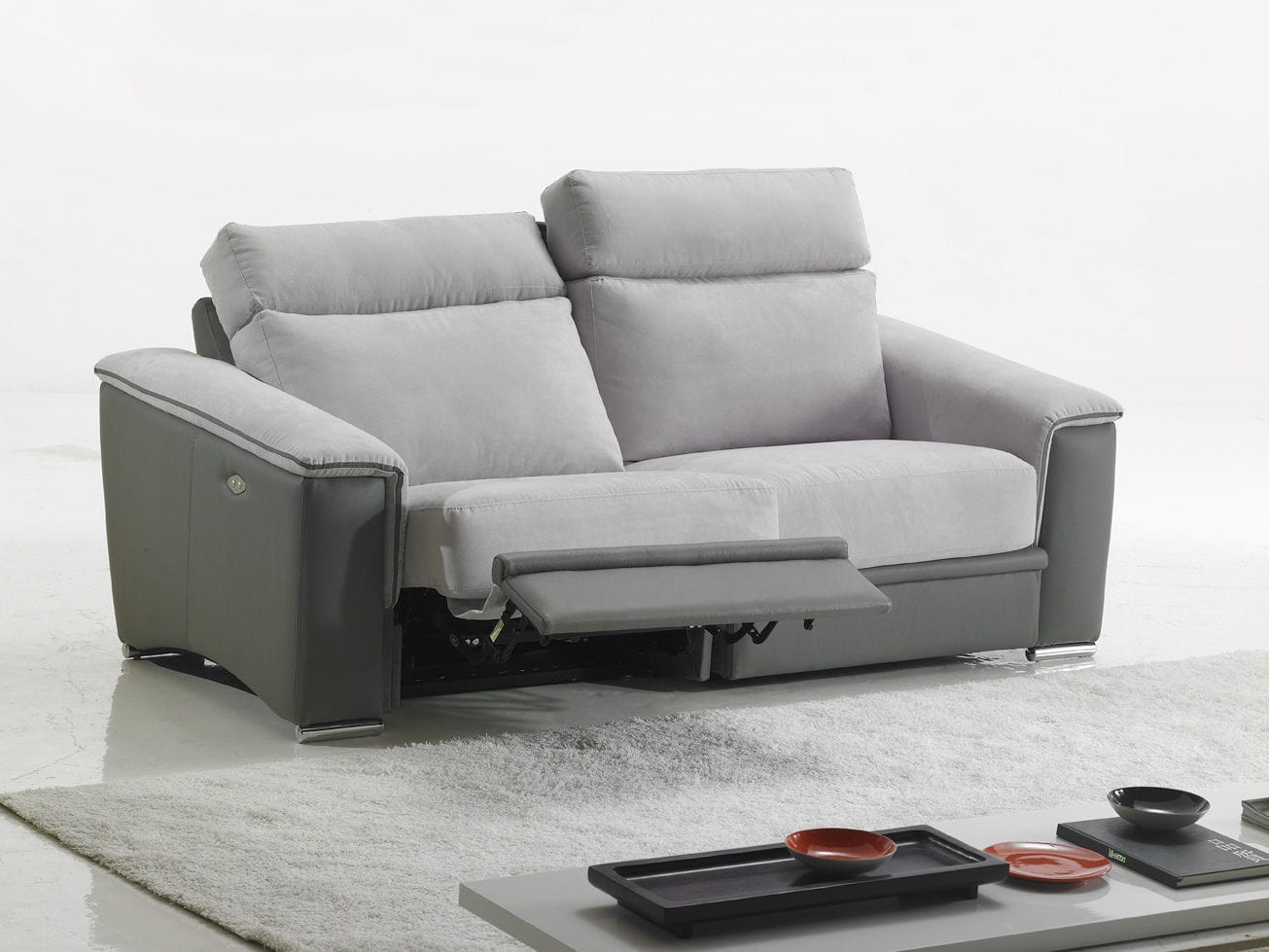 Canapé contemporain LUXOR Very Sofa gris / en tissu / en cuir