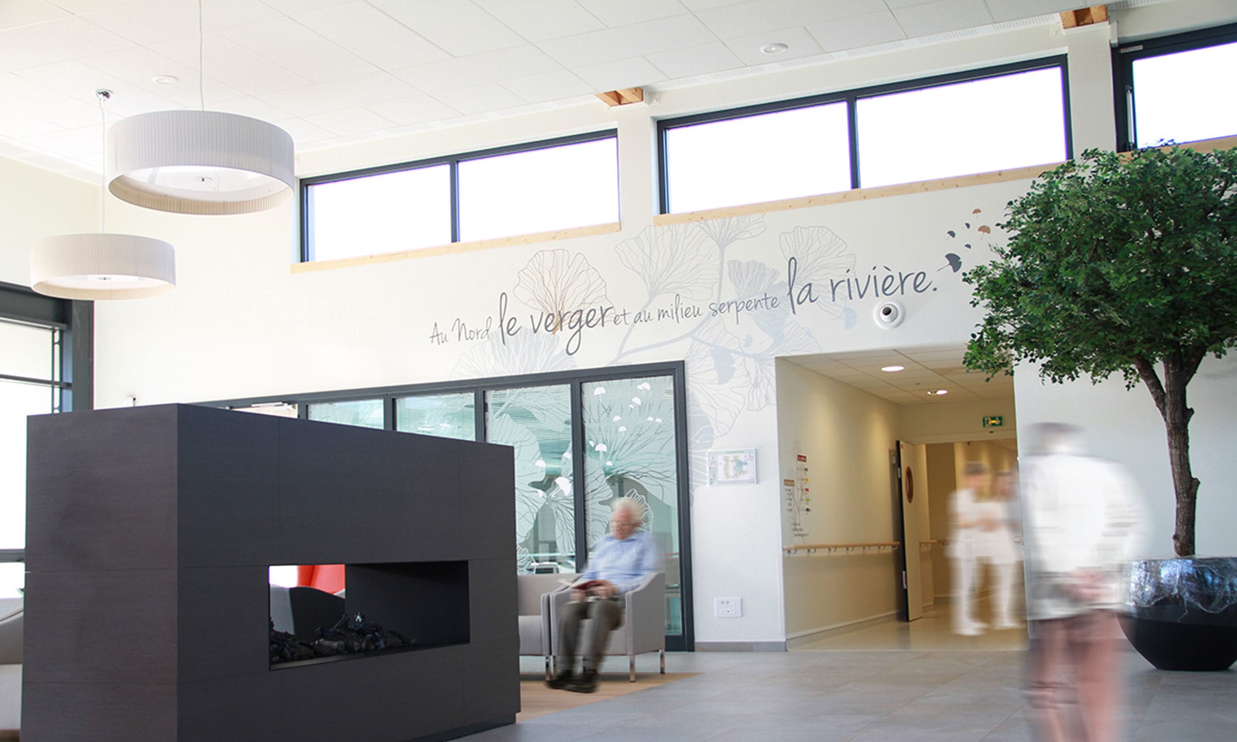 Sticker mural sur mesure / pour établissement public EHPAD RICHWILLER