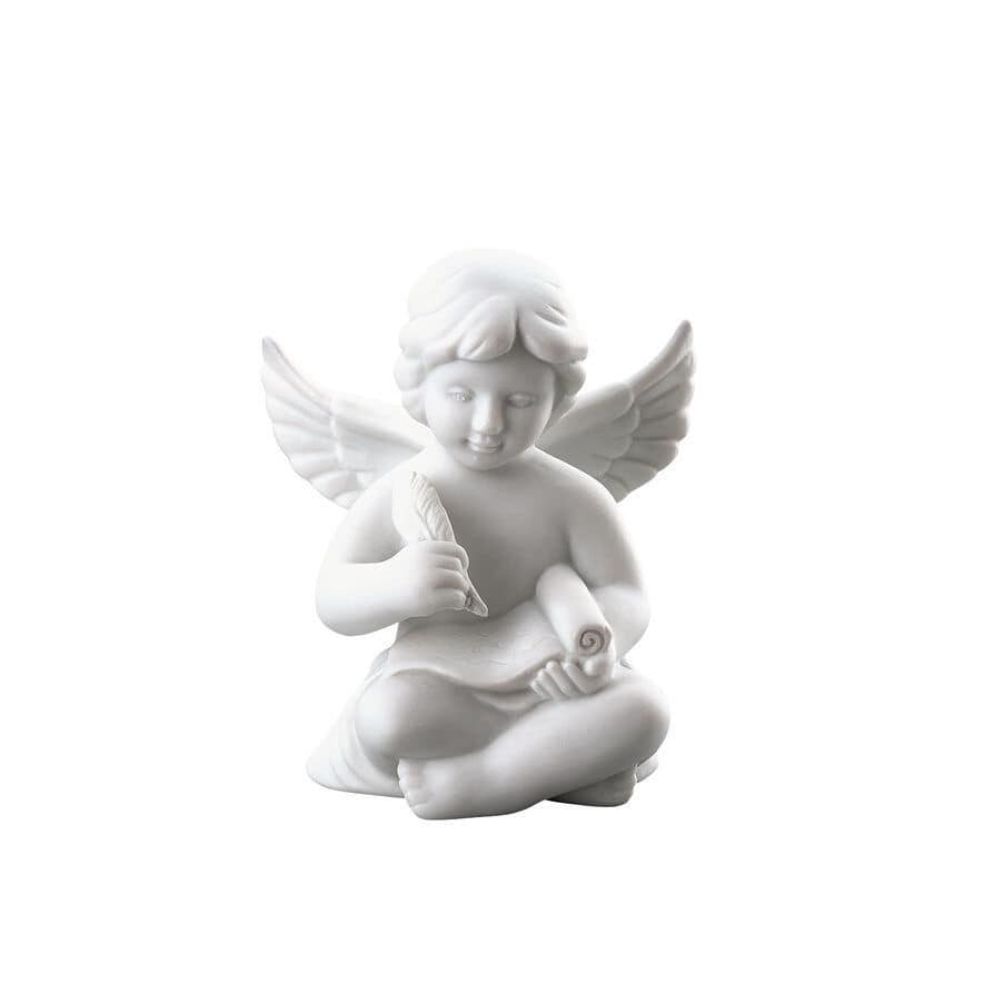 Statuette Ange Avec Lapin Rosenthal - Porcelaine Blanche 6,5cm