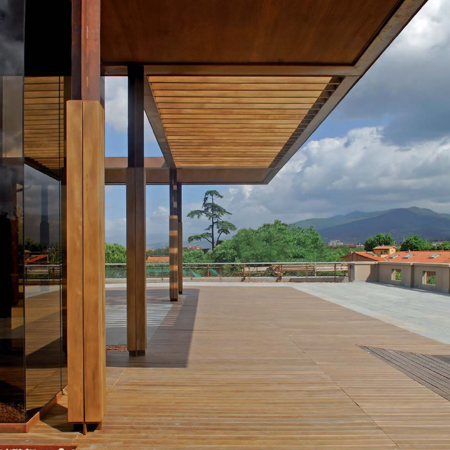 Brise Soleil En Acier Cor Ten Florence Italy Pitti Immagine Pitti Palace Terrace Lf Italy Pour Toiture Horizontal