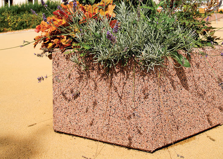 Bac à fleurs en béton à haute performance / rectangulaire / rond