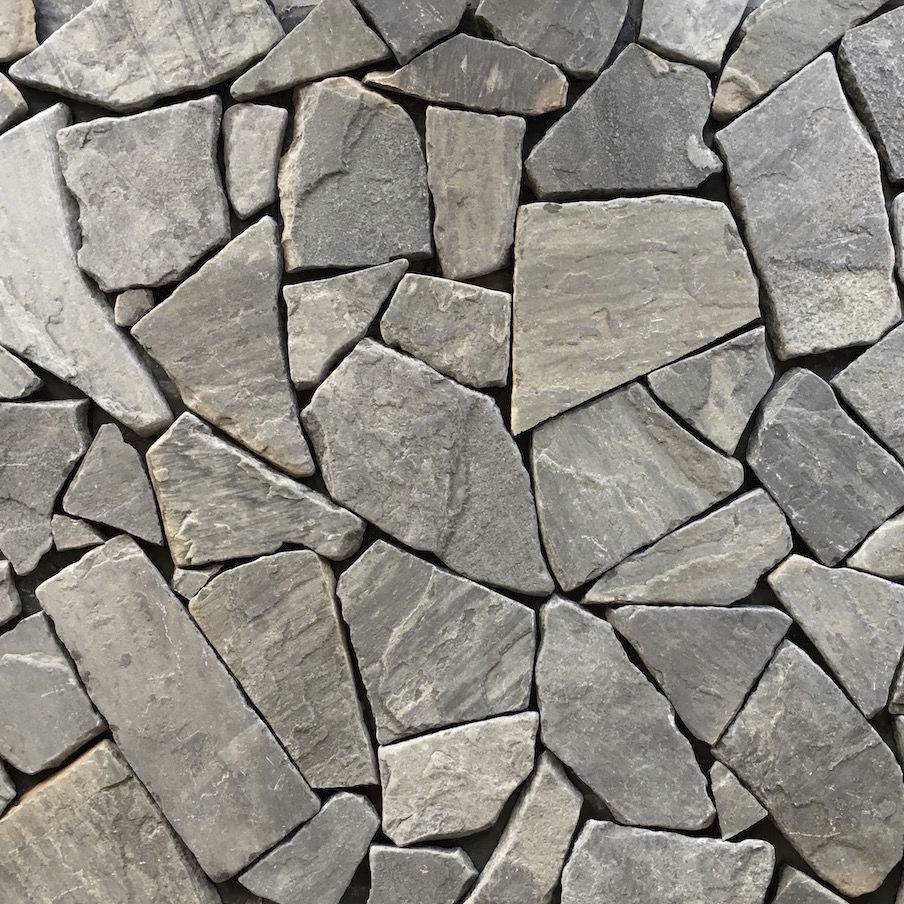 Placage en pierre naturelle - FIELDSTONE : CHARCOAL BLACK - Asian Stones