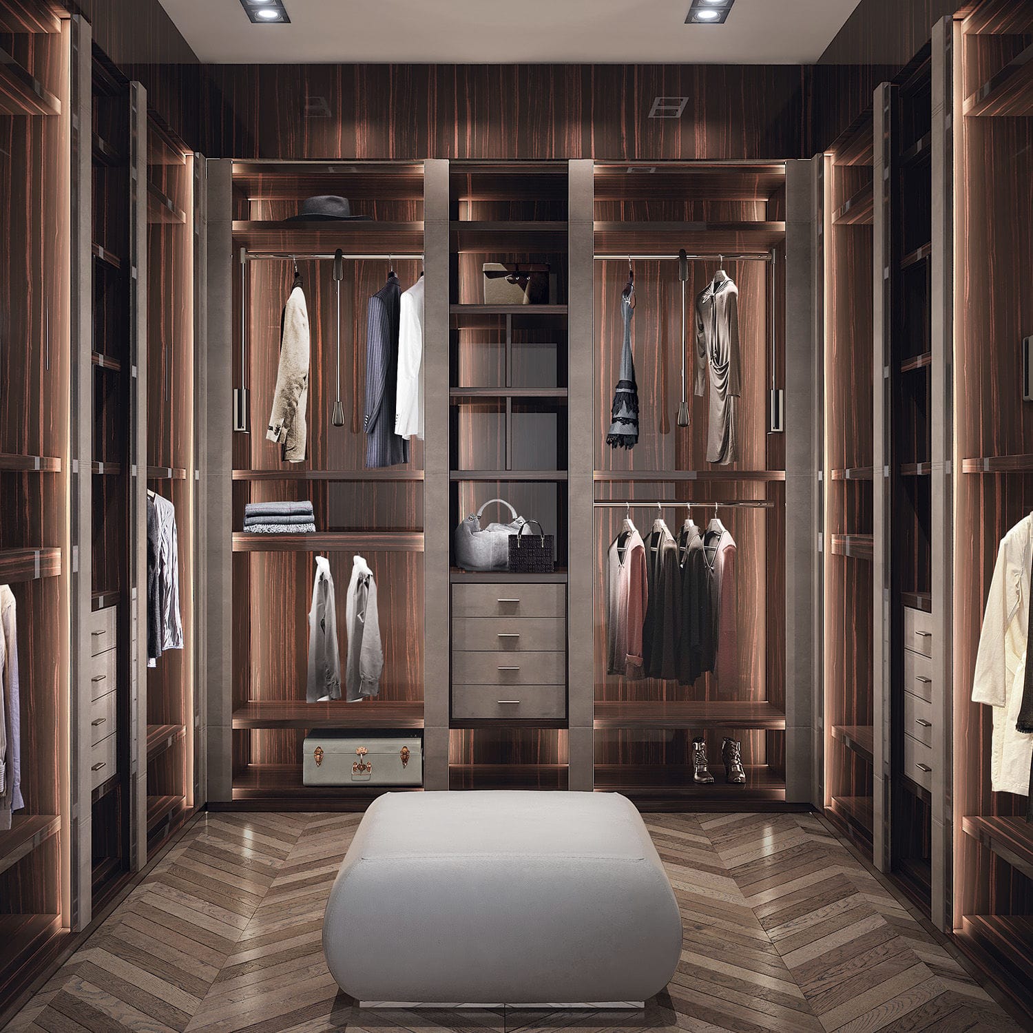 dressing contemporain design Walk-in Wardrobes SENZAFINE POLIFORM