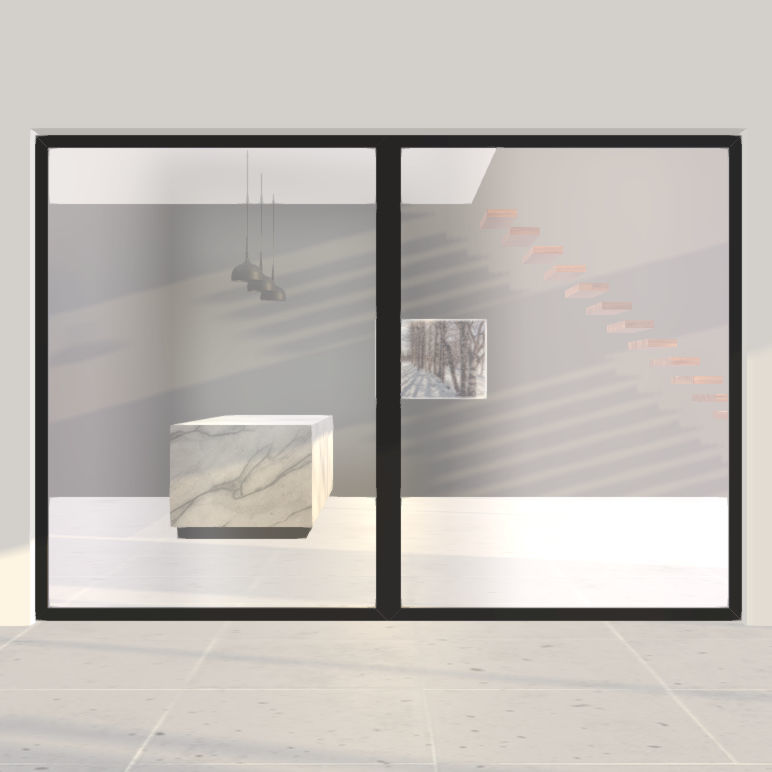 M-D PRO - Barre biseautée en aluminium résidentielle chêne foncé metal decor 1-1/2