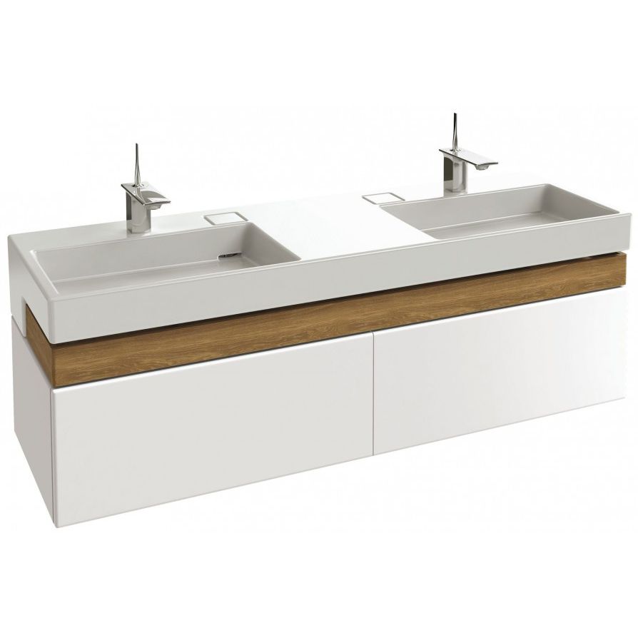 Meuble vasque double EB1189 JACOB DELAFON suspendu / en bois