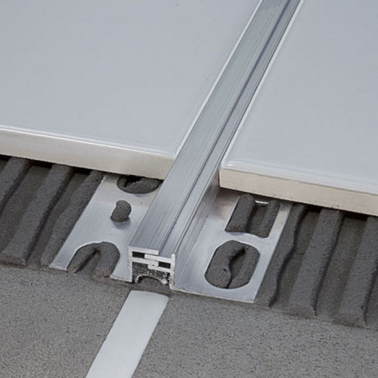 Progress Profiles - Fixation pour joint de plancher Proplate Fix aluminium anodisé argent (5 mm) 3/16