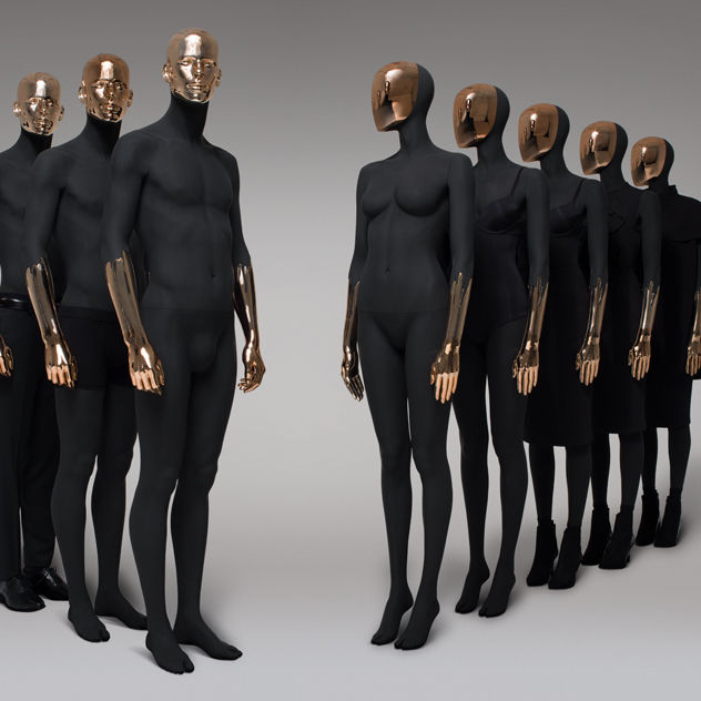 Mannequin de vitrine femme PARIS BLACK COPPER HANS BOODT MANNEQUINS